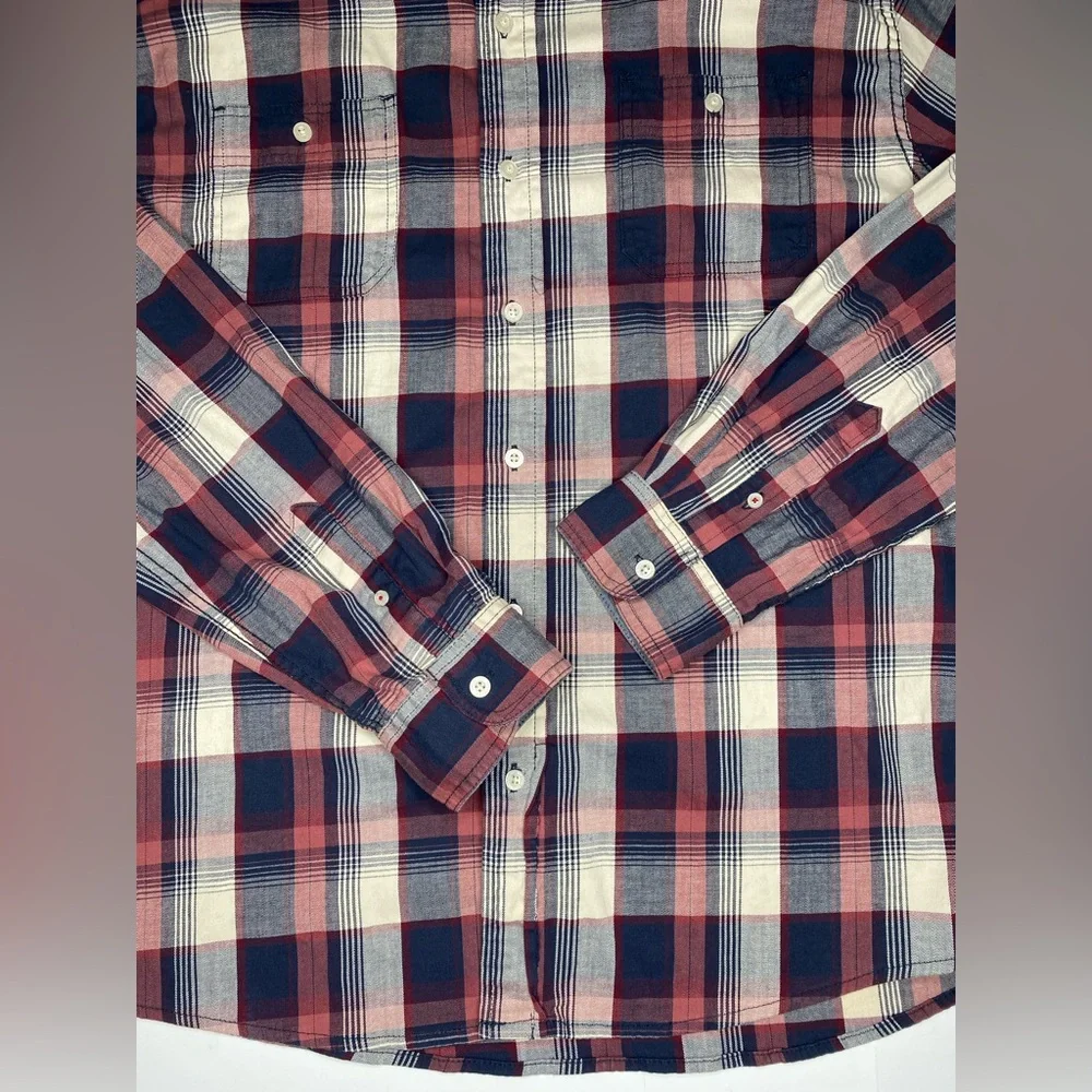 Wrangler Men’s Cotton Blend Plaid Button Down Long Sleeve Shirt Sz 2X - Picture 4 of 7